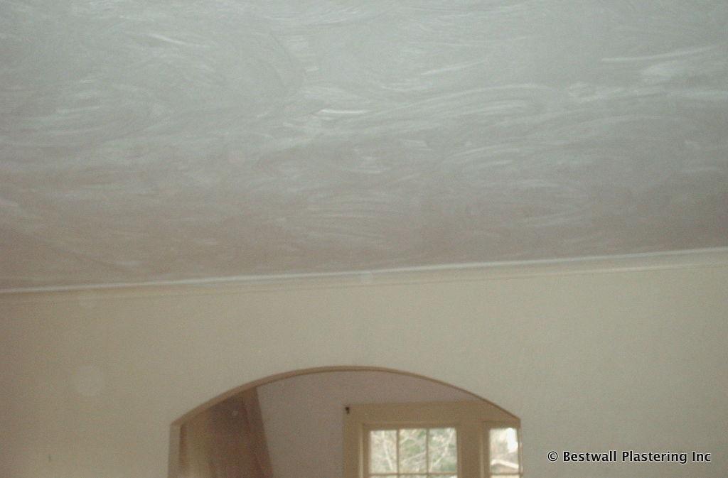 Textured plaster ceiling in Westchester County, NY